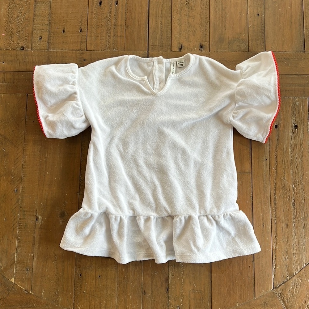 Janie and jack white terry cloth swim cover